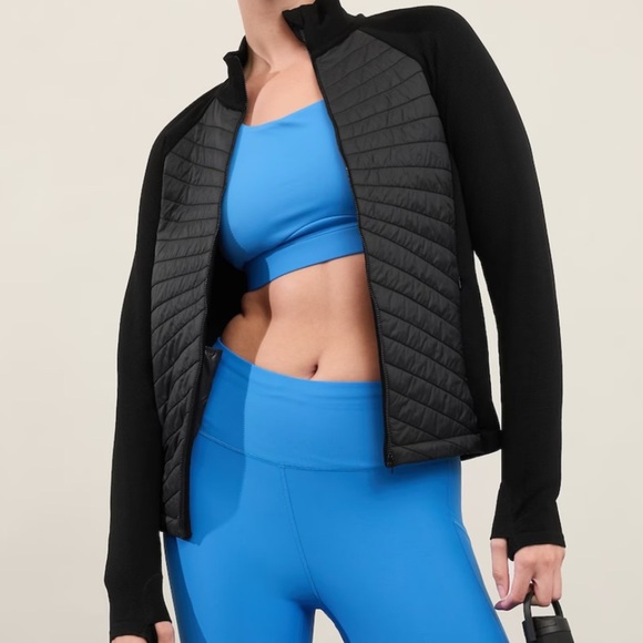 Athleta Flurry Force Insulated Primaloft Black Quilted Jacket - Picture 1 of 9